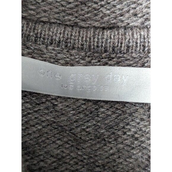 One Grey Day Alpaca Turtleneck Open Back Sleeveless Sweater Women's Size M - Picture 7 of 8